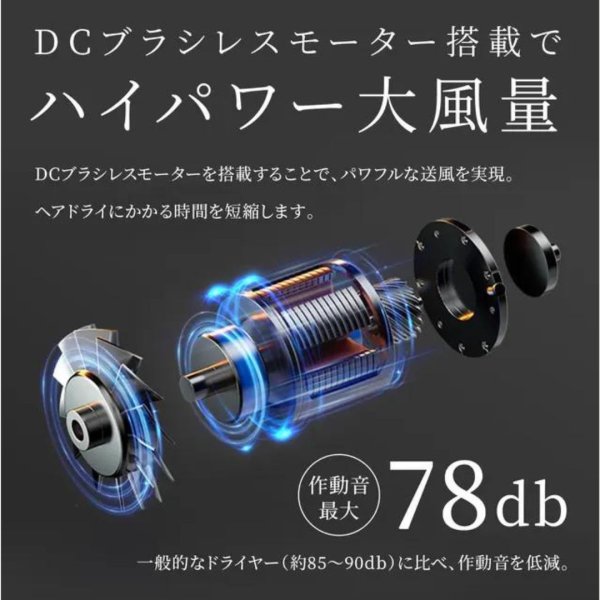 画像8: BISARA STICK スティック型ドライヤー ブラック (8)